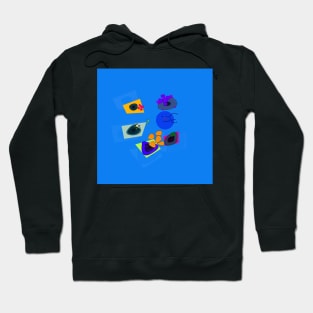 Blue Abstraction Hoodie